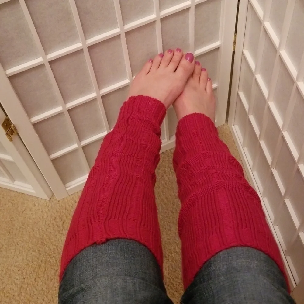 Pink legwarmers NWT